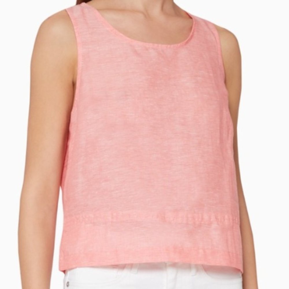 Banana Republic pink tank with buttons down back